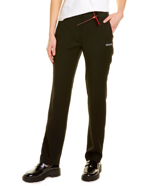 High-Waist Tailored Wool-Blend Pant