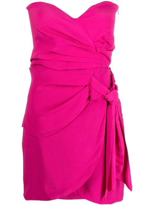 Ruched knotted minidress - Pink