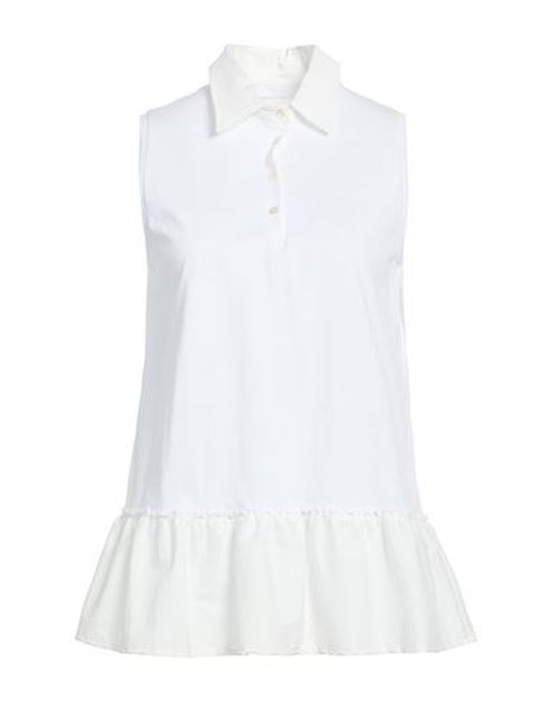 Woman Top White Size M Cotton, Polyamide, Elastane