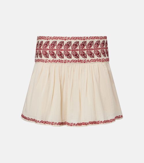 Picadilia embroidered cotton miniskirt