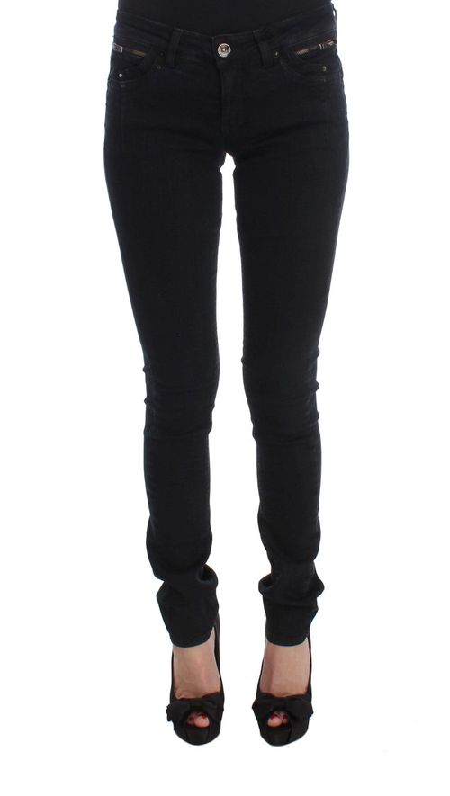 Cotton Slim Fit Denim Jeans — Black