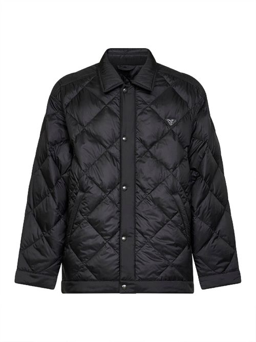 Quilted Re-Nylon Down Jacket — Black