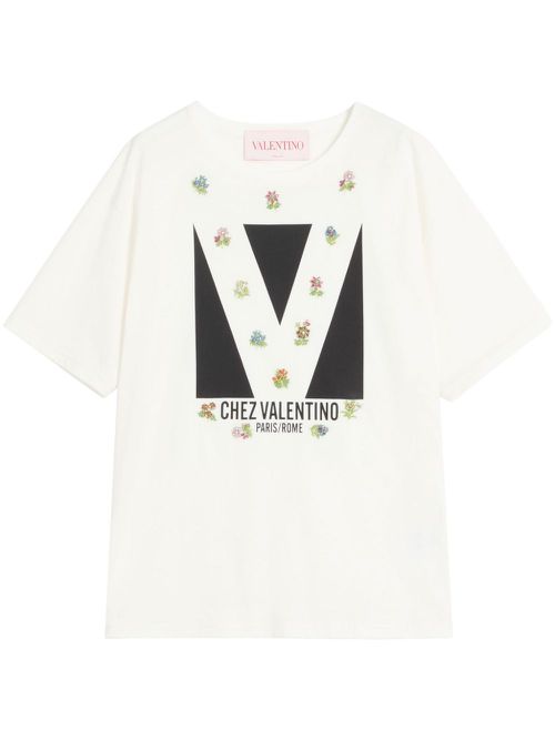 Logo-print T-shirt - Neutrals