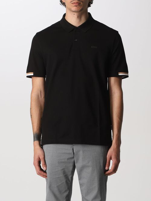 Polo Shirt Men color Black