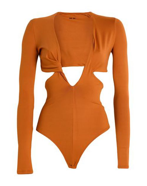 Woman Bodysuit Rust Size L Polyamide, Elastane