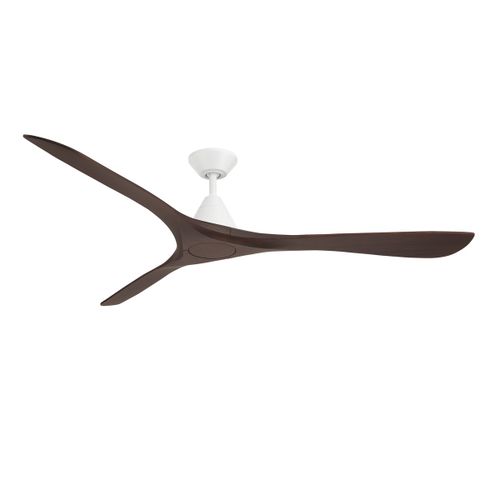 Matte White Dark Walnut 72" Ceiling Fan from the Carve Collection