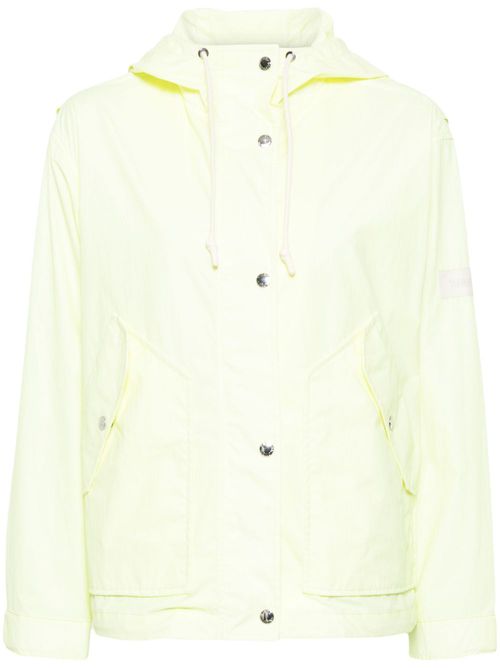 Press-stud hooded jacket - Yellow