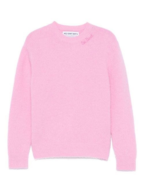 Logo-embroidered sweater - Pink