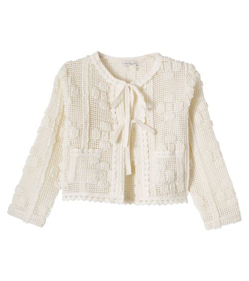 Inez crochet cotton-blend cardigan
