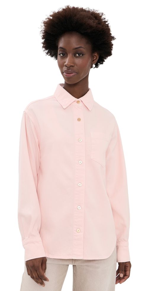 Faye Oversized Button Down Shirt Ballet Aura