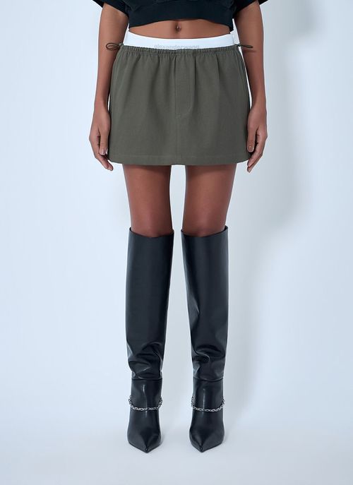 Elasticated Waist Mini Skirt