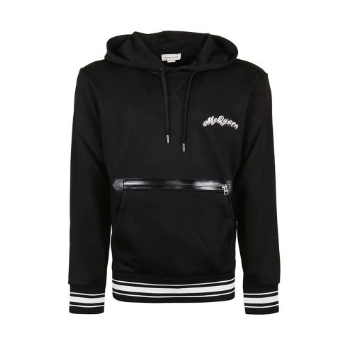 Logo-Embroidered Cotton Sweatshirt — Black