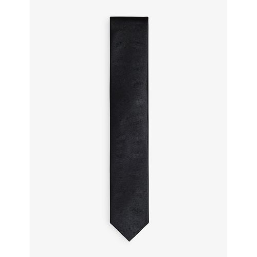 Mens Black Moorez Textured Silk tie 