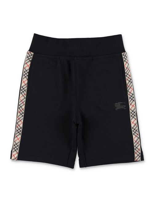 Check Trim Cotton Shorts