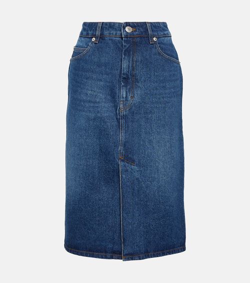 Denim pencil skirt
