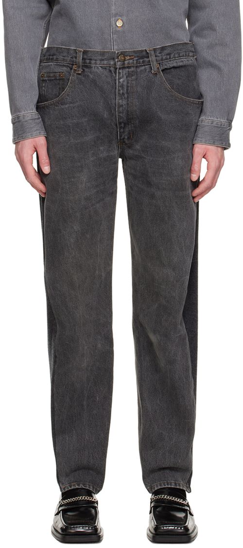 Gray Jeanfront Pants