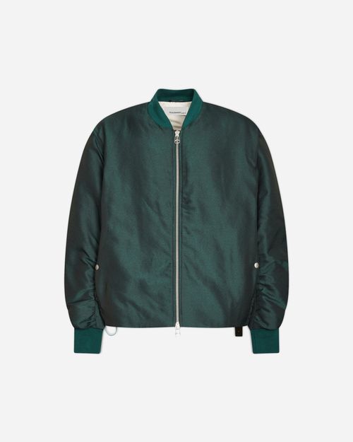 Men s Minimal Bomber Jacket Dark Green