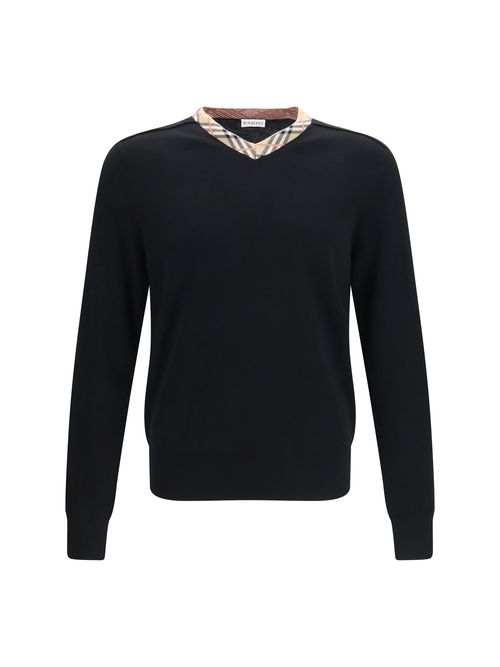 Check Sweater — Black