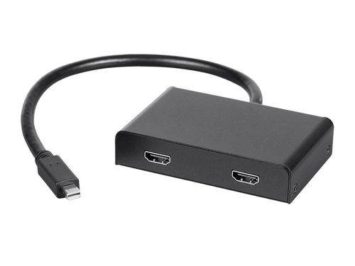 2-Port Mini DisplayPort 1.2 to HDMI Multi-Stream Transport (MST) Hub