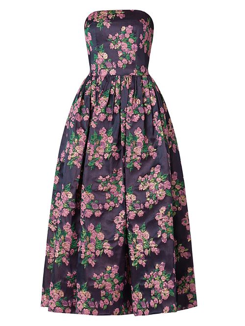 Women's Dana Floral Bandeau Fit & Flare Midi-Dress - Pink Multi