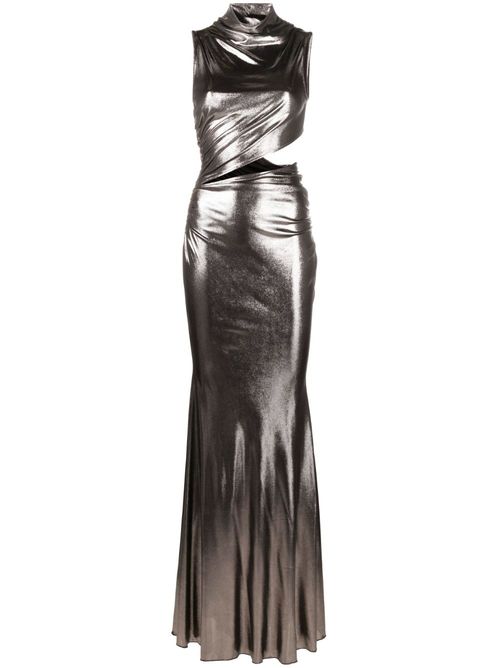 Metallic cut-out gown - Grey