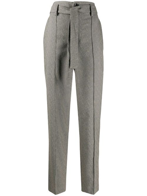 Emilia high-waisted trousers - Grey