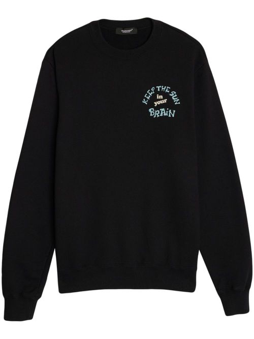 Skull-print cotton sweatshirt - Black