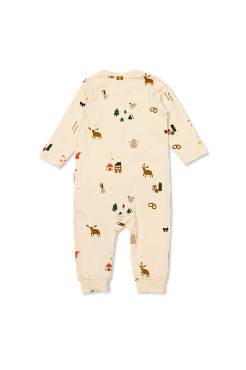 Patterned Pajamas, Unisex, Beige