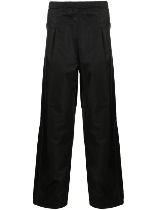 J.LAL pleated elasticated straight-leg trousers - Black