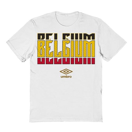 En's Umbro Belgium Country Stack Graphic Tee, : edium, White