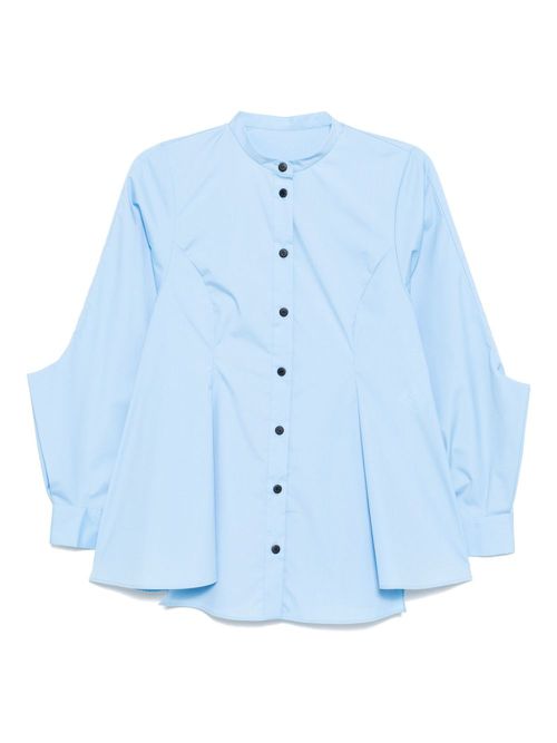 Round collar shirt - Blue