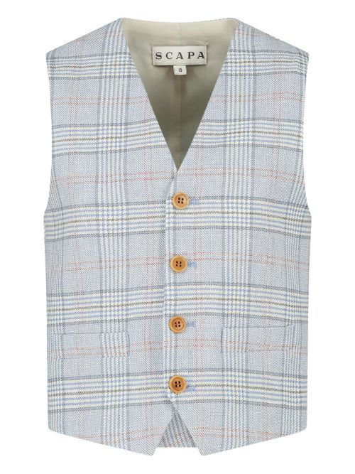 Scapa checked waistcoat - Blue