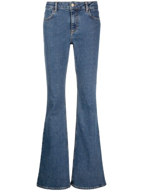 Mid-rise straight-leg jeans - Blue