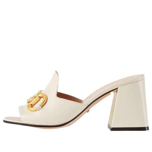 (WMNS) Slide Sandal With Horsebit 'White Leather'