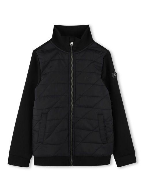 Monogram zip-up jacket - Black