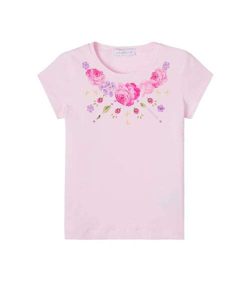 Floral cotton-blend T-shirt