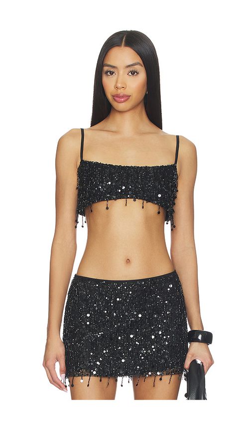ASTA RESORT Yasmin Bralette Top in Black. - L also in XS, S