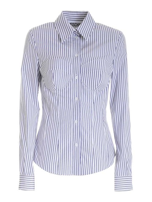 Striped shirt in white and blue
