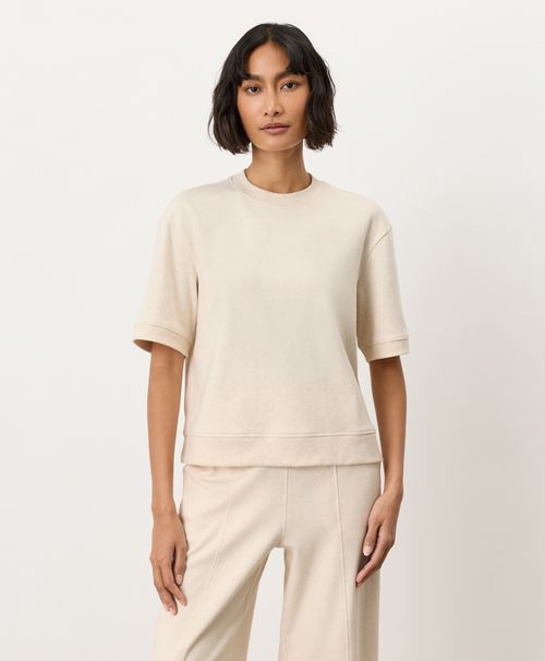 Women's Cream Heather Airplane Sweatshirt Tee