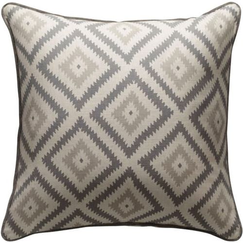 Glacier Storm, Sustainable Feather, Cushion, 55cm x 55cm - Andrew Martin Eco-conscious & Linen Blend & Viscose Blend Geometric & Kilim