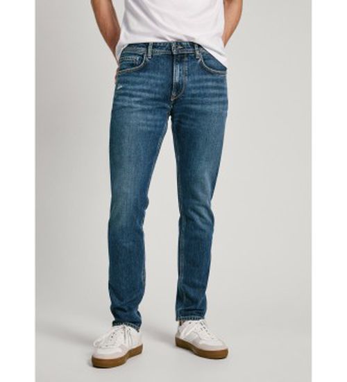 Pepe Jeans for man. PM207390HW8 Blue Tapered Jeans (28/32), Casual, Cotton, Denim, Sustainable