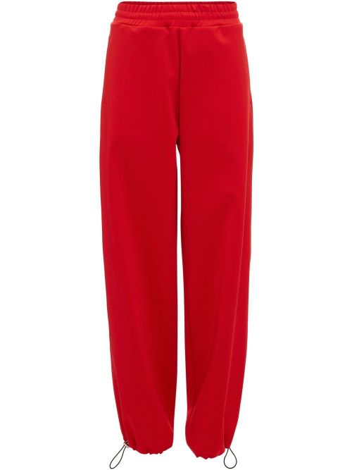 Drawstring-cuff track pants - Red