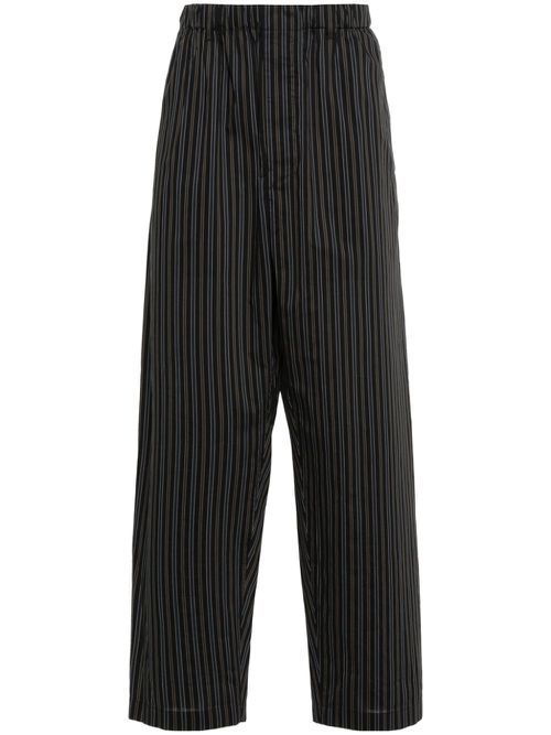 Drawstring-fastening trousers - Brown