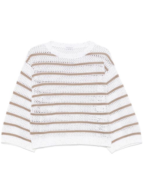 Striped sweater - White