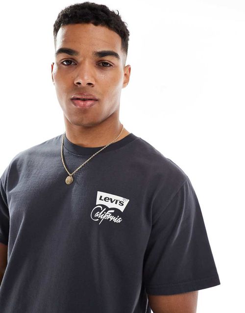 No days off back print relaxed fit t-shirt in black