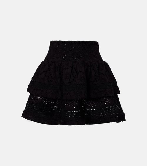 Riri cotton broderie miniskirt