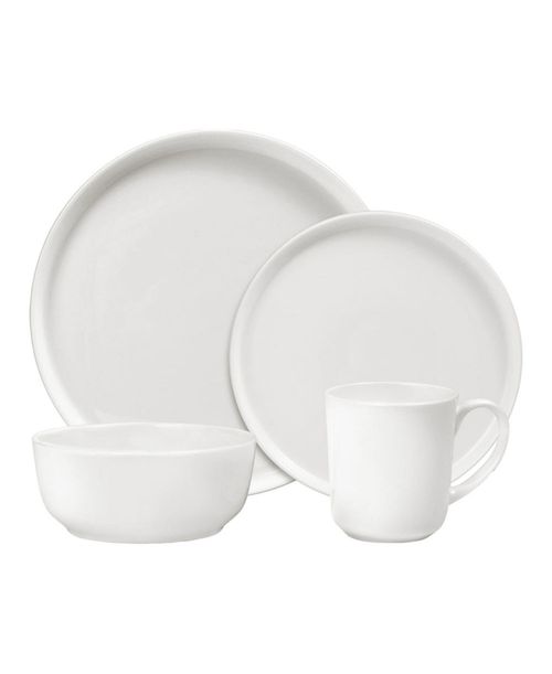Samantha 16 Piece Dinnerware Set, Service for 4 - White