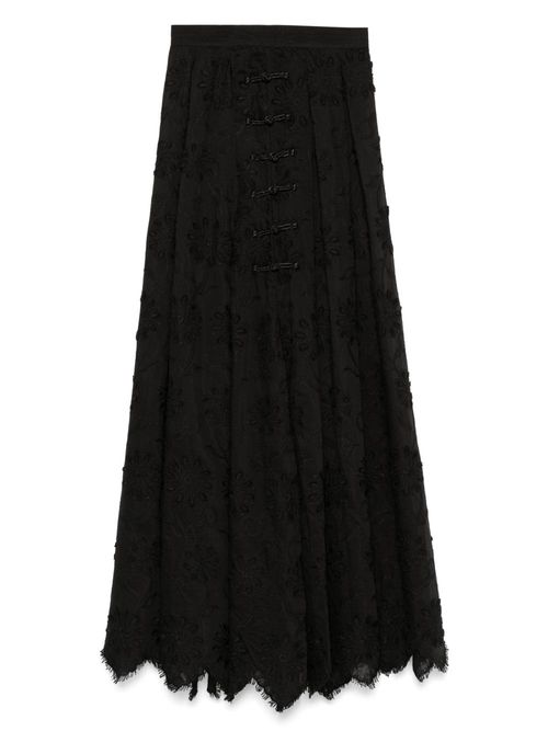 Cotton-blend skirt - Black