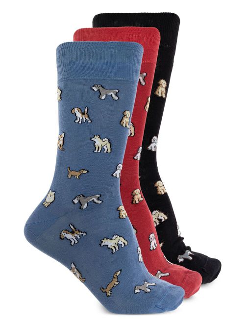 Dogs socks (pack of three) - Blue