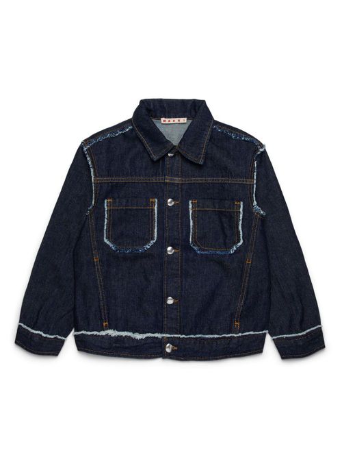 Frayed denim jacket - Blue